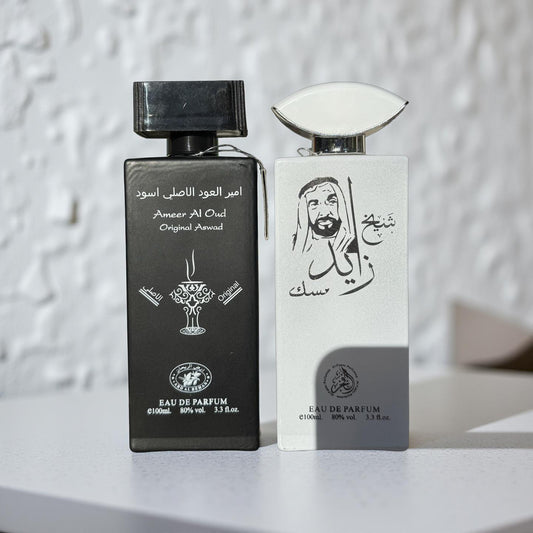 SET 2 PARFUMURI BARBATI (Ameer Al Oud Original aswad+Sheikh Al Shuyukh White)