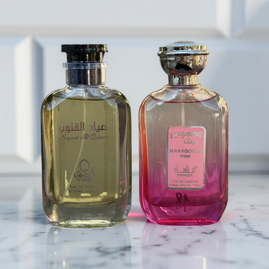 SET 2 PARFUMURI PENTRU EL SI EA( Seqaat Al Dukhan+Makhsouse Pink )