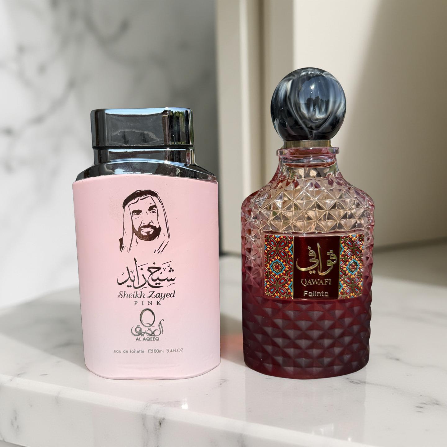 SET 2 PARFUMURI DAMA (Sheikh Zayed Pink + Qawafi Falinto)