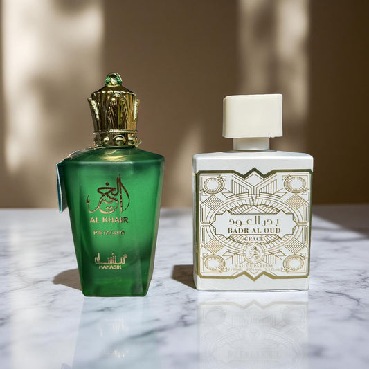 SET 2 PARFUMURI DAMA (Al Khair Pistachio + Badr Al Oud)