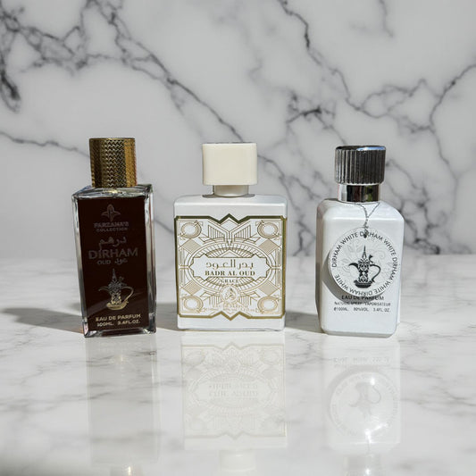 SET 3 PARFUMURI DAMA (Dirham Oud + Badr Al Oud + Dirham White)