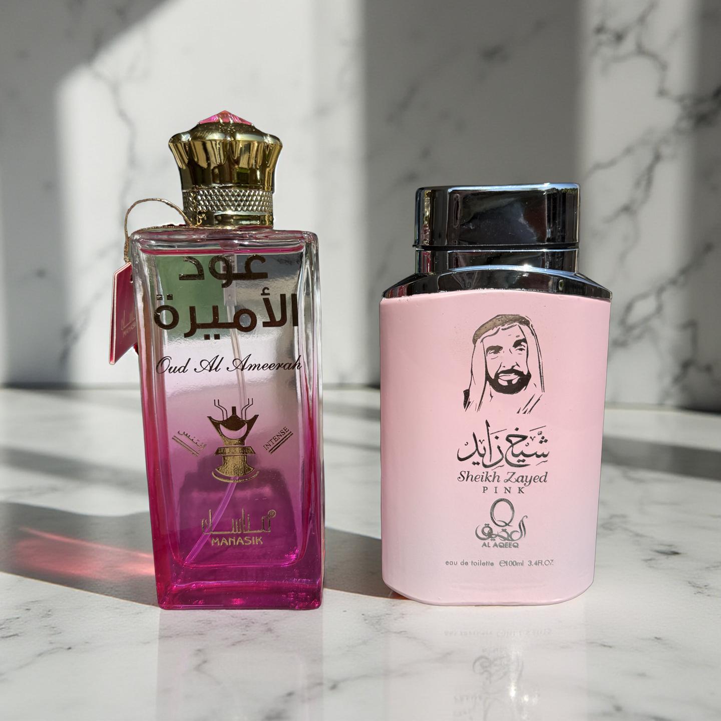 SET 2 PARFUMURI DAMA (Oud Al Ameerah Intense + Sheikh Zayed Pink)