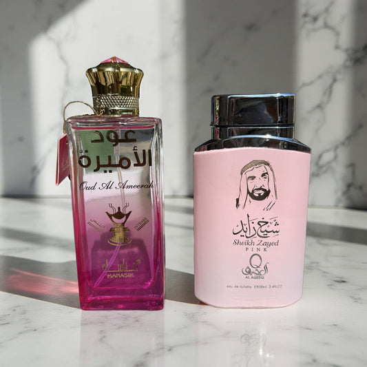 SET 2 PARFUMURI DAMA (Oud Al Ameerah Intense + Sheikh Zayed Pink)