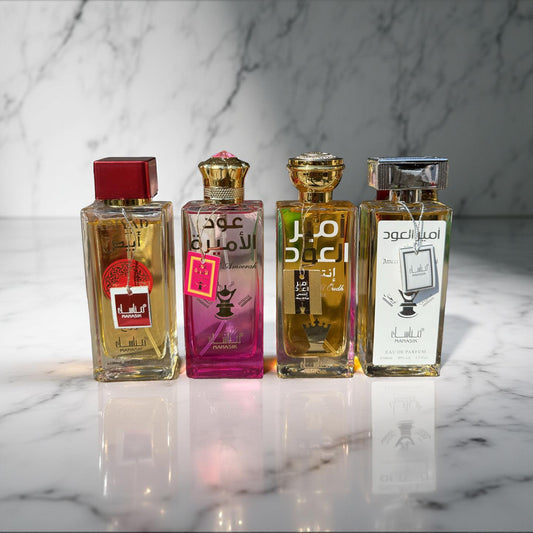 SET 4 PARFUMURI PENTRU EL SI EA (Abyaad + Oudh Ameera + Ameer Al Oudh Intense + Ameer Al Oudh)