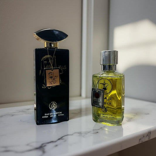 SET 2 PARFUMURI PENTRU EL SI EA (SHEIKH ZAYED BLACK-DIRHAM)