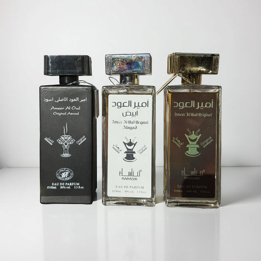 SET 3 PARFUMURI BARBATI (Ameer Al Oud Original aswad+Ameer Al Oudh Abiyad+Ameer Al Oudh original)