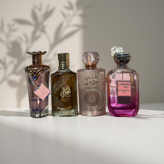 SET 4 PARFUMURI DAMA (Mahera+Layali+Oud roses+Makhsouse pink)