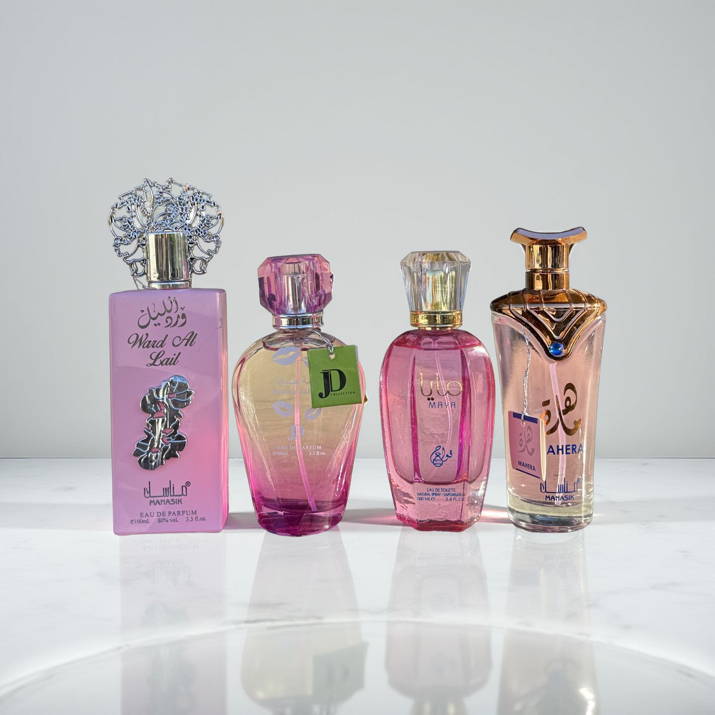 SET 4 PARFUMURI DAMA (Ward al Lail+Basmat Sabah+Maya+Mahera)