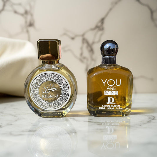 SET 2 PARFUMURI PENTRU EL SI EA (Khulood + You Are Mine)