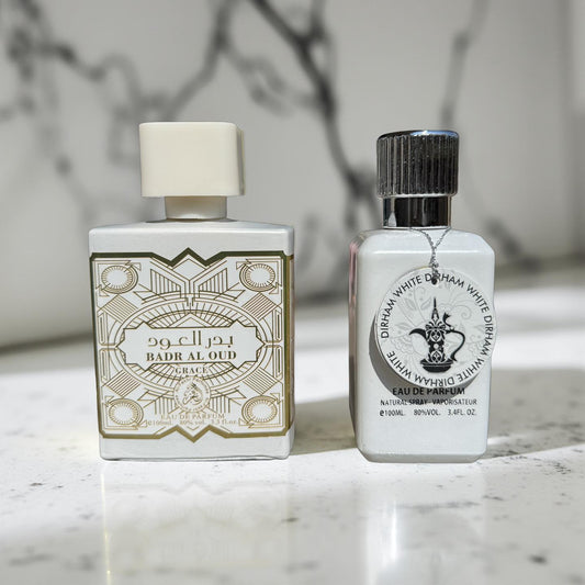 SET 2 PARFUMURI DAMA (Badr Al Oud + Dirham White)