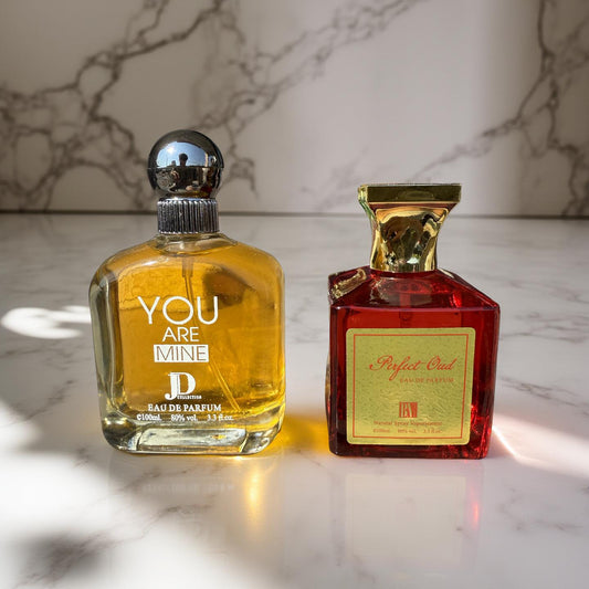 SET 2 PARFUMURI PENTRU EL SI EA(YOU ARE MINE & PERFECT OUD)
